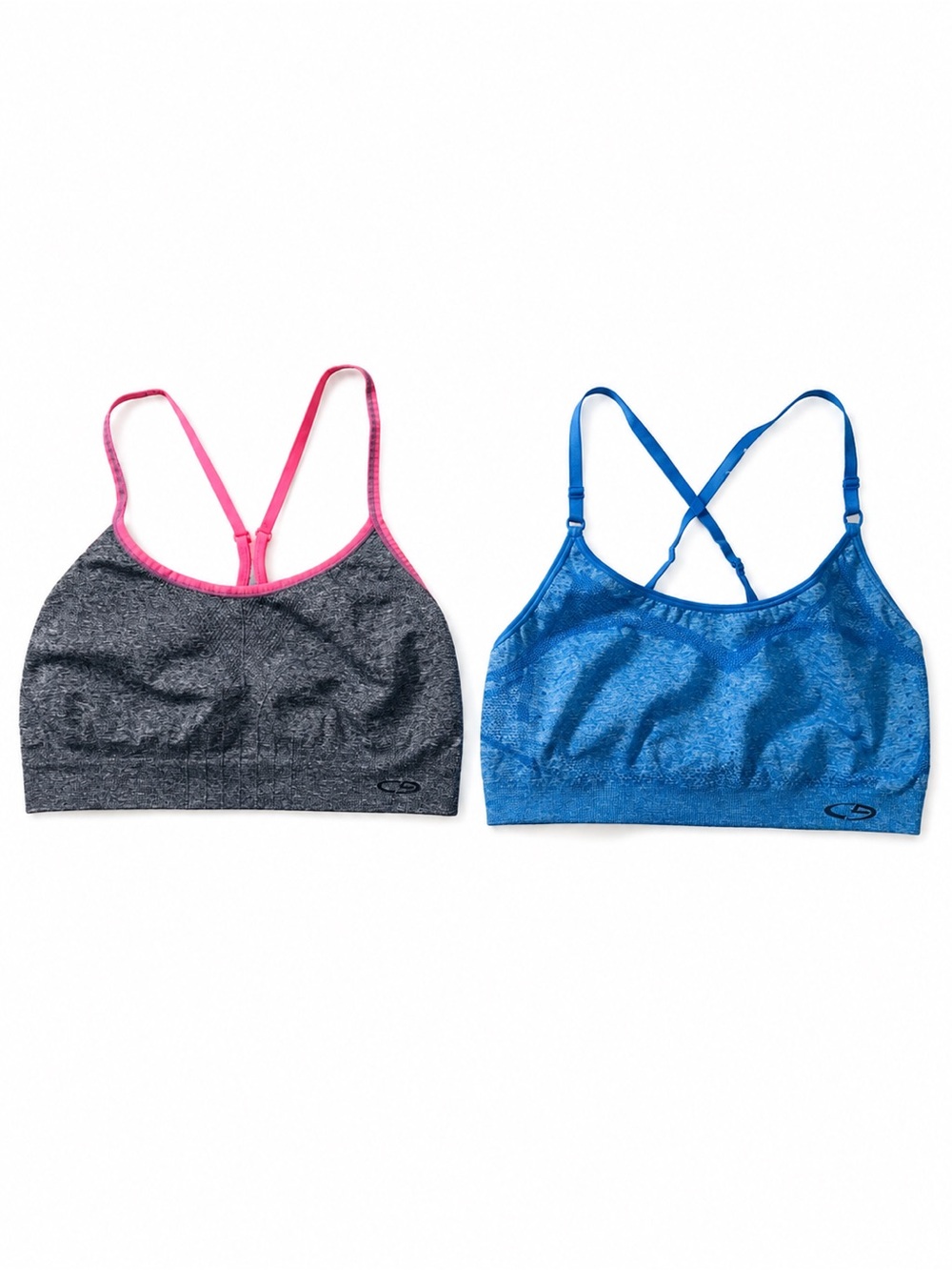C9 by Champion 2 Sports Bra Bundle Blue Gray Size Large
